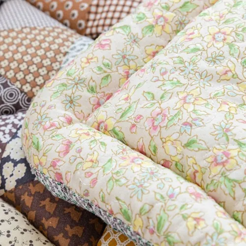 Vista 4 de vctops - Funda de sofá de algodón con diseño bohemio y acolchado en patchwork para sala de estar, con patrón floral, funda seccional para sofá