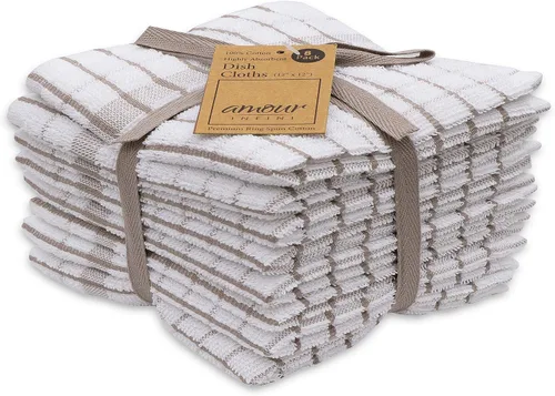 Vista 7 de AMOUR INFINI Juego de 8 paños de cocina ultra suaves, altamente absorbentes, de secado rápido, paños de cocina y limpieza de 12 x 12 pulgadas