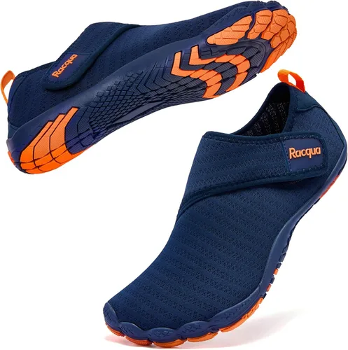 Vista 3 de Racqua Zapatos de agua sin cordones para hombre y mujer, de secado rápido, ligeros, para playa, natación, piscina, senderismo, deportes