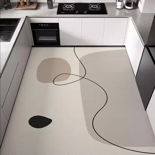 Vista 11 de Tapete de cocina, antideslizante, tapete de escritorio cómodo de pie, impermeable, antideslizante, alfombras de cocina absorbentes para cocina