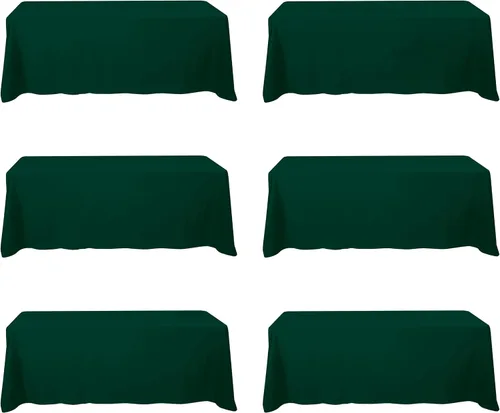 Vista 179 de BRILLMAX - Manteles para mesa rectangular de 6 pies, tela de lino de poliéster, lavable, para boda, recepción, banquete, fiesta de cumpleaños, 60 x