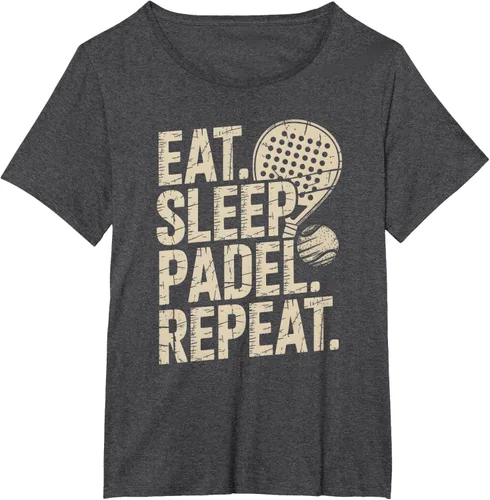 Vista 23 de Camiseta Eat Sleep Padel Repeat Padel Jugador de Tenis