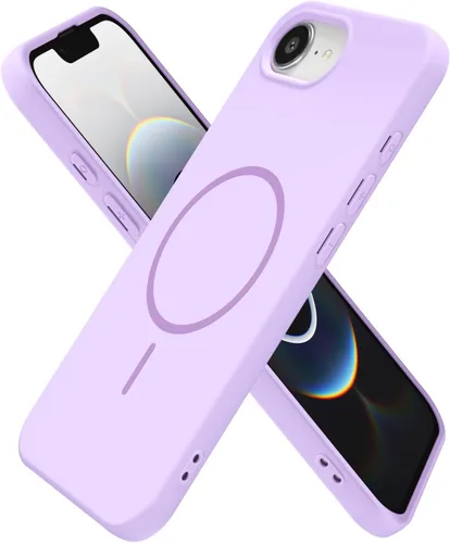 Vista 111 de Oakxco Funda de Silicona Mag Safe para iPhone 12 Pro Max, Funda Magnética Delgada y Fina Compatible con Carga Inalámbrica MagSafe, Bonita Funda