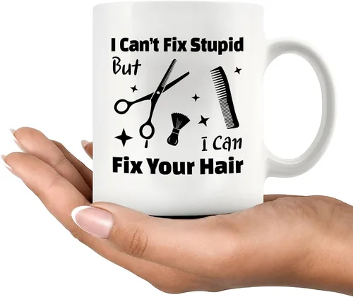 Vista 8 de Panvola I Can't Fix Stupid But I Can Fix Your Hair - Regalos divertidos para estilistas, regalo de graduación para peluquero, propietario