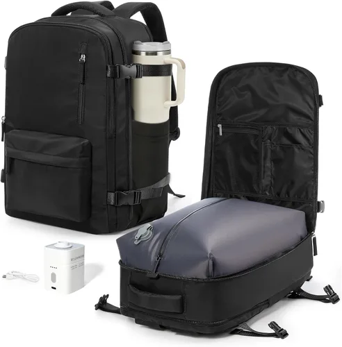 Vista 72 de VGCUB Mochila grande de viaje para trabajo, negocios, mochila para computadora portátil aprobada para vuelo, para mujeres y hombres, mochila