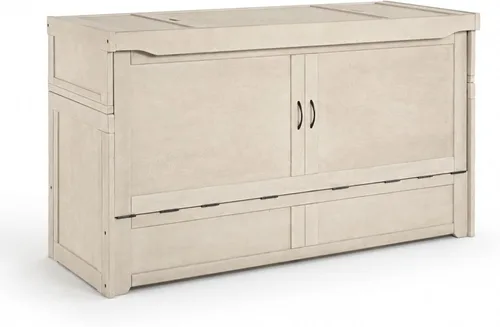 Vista 11 de NIGHT & DAY Cubo premontado gabinete Murphy cama, Beadboard Cherry