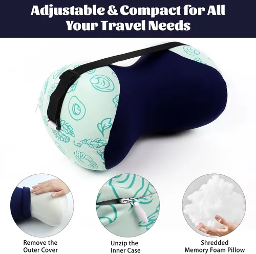 Vista 5 de rytopt Almohada de rodilla para dormir de lado, almohada de campamento, almohada de piernas, pequeña almohada de espuma viscoelástica de viaje