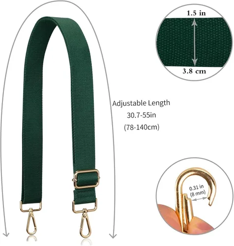 Vista 5 de Allzedream - Correas de bolso de reemplazo, bolsos de lona anchos de cuero ajustables