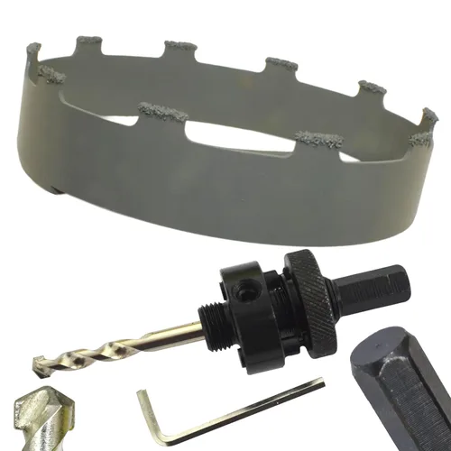 Vista 8 de Kit de extensión y eje de sierra perforadora de 7/16 pulgadas: 2 ejes hexagonales de 1/2 pulgadas y extensión de 12 pulgadas para sierras