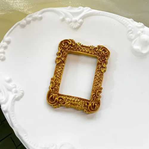 Vista 3 de Pack of 10 Gold Small Style Picture Frames for DIY Jewelry Xmas Decor