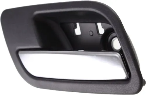Vista 9 de Para GMC Yukon XL 1500 Manija de puerta interior trasera, bisel negro del lado del conductor con palanca cromada 2007-2014 Recorte: SLE/SLT/Denali
