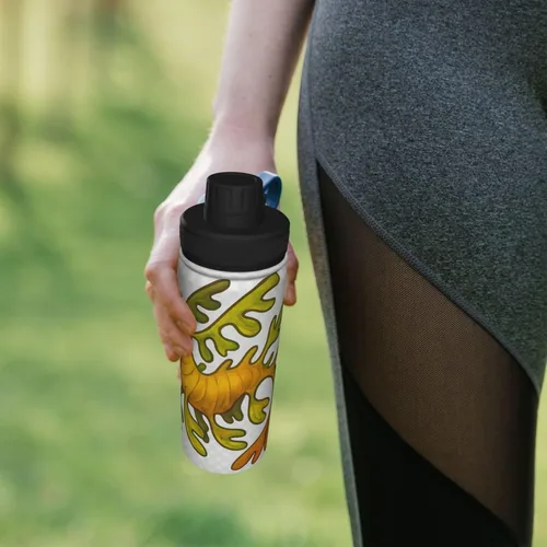Vista 7 de Leafy Seadragon - Hervidor de agua aislado de acero inoxidable Botella de agua divertida con estampado Ideal para deportes y viajes Seadragón
