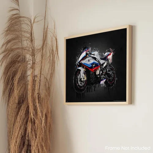 Vista 8 de Inspirational Wall Art Co. - Abstracto CBR - Sportbike Honda Motocicleta Retro Shop Garage Biker Regalo Motivación Citas Pósters - Impresión