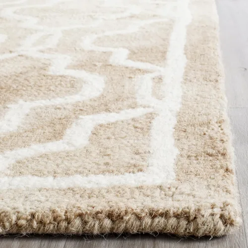 Vista 3 de SAFAVIEH Dip Dye Collection DDY539G - Alfombra decorativa de lana prémium hecha a mano con acuarela marroquí de 2 x 3 pies, color beige/marfil