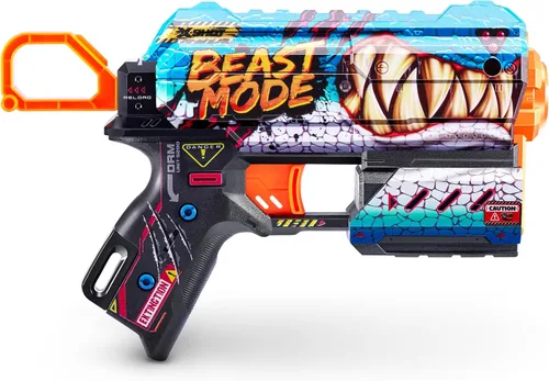 Vista 4 de XSHOT Skins Flux Blaster con 16 dardos – Beast Out Skin (paquete de 2) por ZURU, fácil recarga, tecnología de dardos de bolsillo de aire, pistola