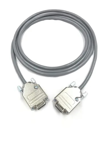 Vista 3 de Custom Cable Connection Cable serie DB9 hembra a hembra RS232 de 6 pies - 24 AWG con cubierta de PVC gris - Fabricado en Estados Unidos