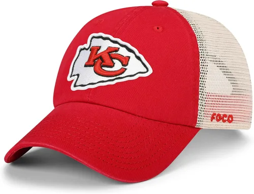 Vista 11 de FOCO NFL - Gorra de camionero de malla casual con logotipo del equipo de la NFL para hombre