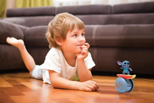 Vista 3 de LEXiBOOK, Disney Stitch, El Robot Interactivo de Surf de Stitch – Auto-Equilibrado, Efectos de Luz y Sonido, Juguetes Portátiles con Sensores