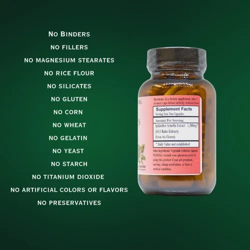 Vista 4 de Barlowe's Herbal Elixirs Extracto de Acmella Spilanthes Etiqueta limpia Botella de vidrio Sin estearatos Sin silicatos