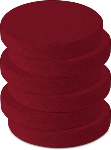 Vista 24 de OVOV Cojines redondos antideslizantes para sillas de comedor de 16 pulgadas Verde salvia