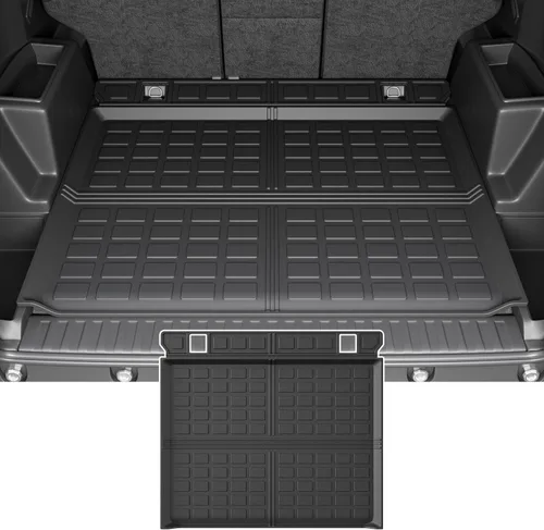 Vista 10 de powoq Alfombrilla de maletero compatible con Kia Carnival 2022-2026, protector de carga con protección para todas las estaciones, alfombrilla
