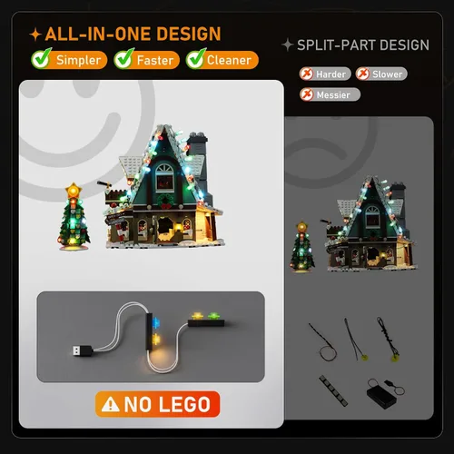 Vista 4 de LIGHTAILING Juego de luces para (modelo de bloques de construcción Elf Club House - Kit de luz LED compatible con Lego 10275 (no incluye el modelo)