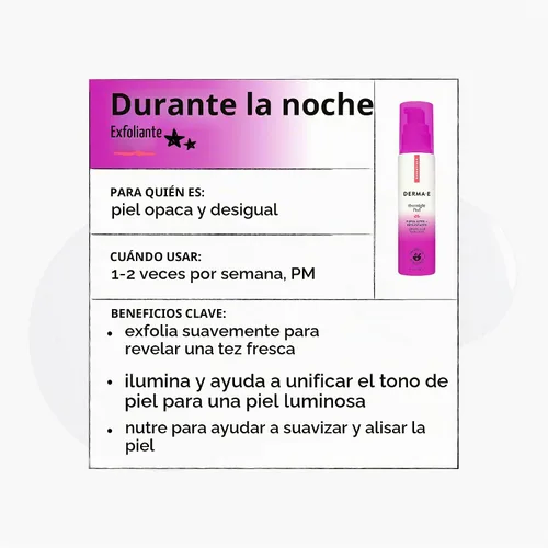 Vista 4 de Derma y uniformemente radiante, limpieza durante la noche con alfa hydroxiácidos de 2 onzas, 2 onza