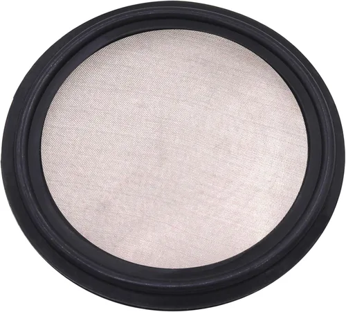 Vista 6 de DERNORD Junta sanitaria FKM de 2" con pantalla de acero inoxidable - Abrazadera triple trébol (paquete de 1) (6 mallas)