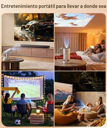 Vista 6 de Magcubic Mini proyector con WiFi 6 y Bluetooth 5.4【Enfoque eléctrico】 A-blanco