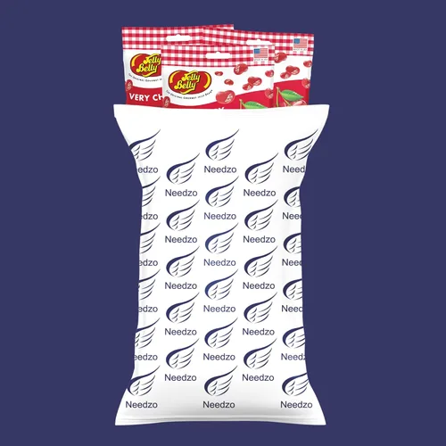 Vista 5 de Needzo Red Jelly Beans - Caramelos masticables con sabor a cereza, dulces compartibles con sabor a fruta jugosa, aperitivo para llevar, paquete de 3