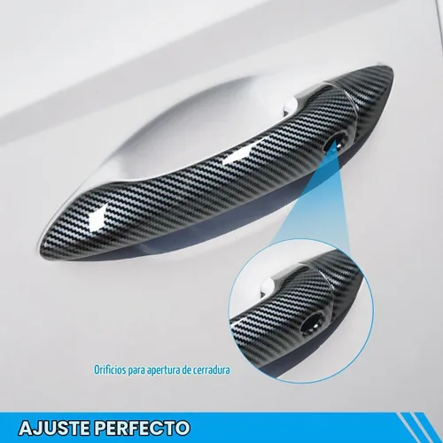 Vista 3 de Cubierta para Manija de Puerta Exterior Compatible para Hyundai Tucson 2022 2023 2024 Accesorios Protector de Manija de Puerta con 2 Agujeros
