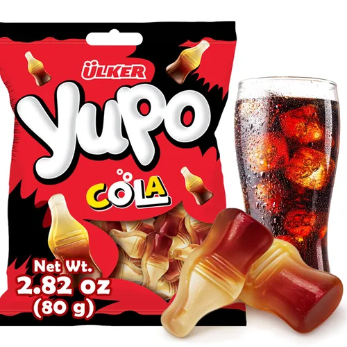 Vista 9 de Ceres Gourmet Gomitas de cola, paquete de 24 bolsas de caramelos de cola masticables a granel (24 x 2.8 onzas), paquete de caramelos de gomitas