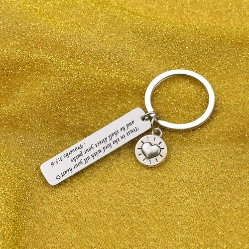 Vista 3 de Joyería motivacional para nuera, regalo para creyentes, regalo cristiano, regalo de graduación, llavero de fe, llavero de recordatorio diario