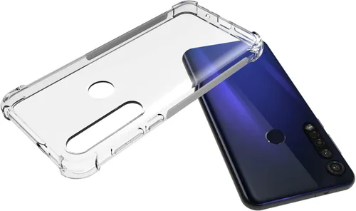 Vista 3 de USTIYA Funda para Moto G8 Plus Clear TPU Motorola G8+Cuatro Esquinas Cubierta Protectora Transparente Suave Funda