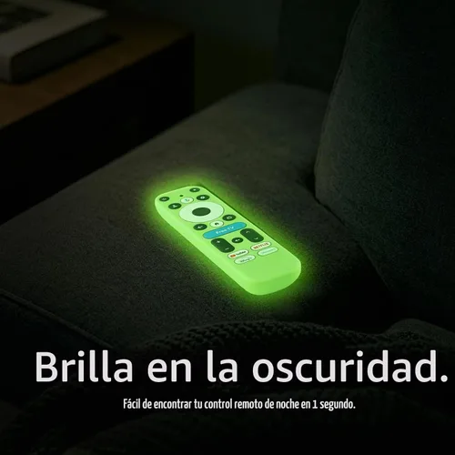 Vista 3 de Paquete de 2 fundas de silicona para control remoto Onn 4K Pro/Plus, funda protectora que brilla en la oscuridad, compatible con el control remoto