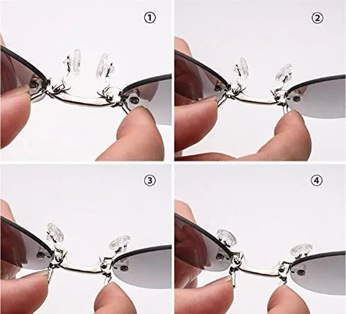 Vista 4 de Pack de 4 gafas de sol retro con clip en nariz Matrix Morpheus Movie sin montura