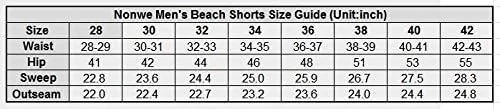 Vista 6 de Nonwe Pantalones cortos de playa ligeros y sólidos para hombre con forro, Azul