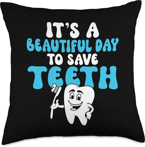 Vista 5 de Dentist Gift & Dentistry Accessories It's a Beautiful Day to Save Teeth - Almohada para dentista, 16 x 16 pulgadas, multicolor