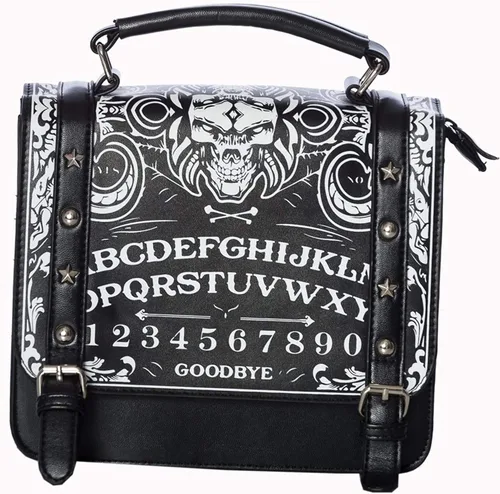 Vista 2 de Lost Queen Ouija Board - Bolsa pequeña gótica ajustable, Negro
