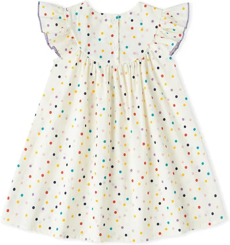 Vista 3 de Simplee Kids Vestido Casual para Bebés Niñas, Vestido de Pinzas para Niñas Pequenas, Vestido de Sol con Estampado Floral para Primavera Verano 1-6