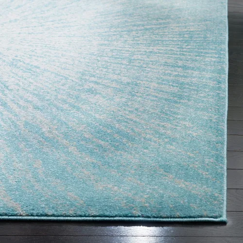 Vista 2 de SAFAVIEH Evoke Collection EVK228J - Alfombra abstracta de estallido de 2'2" x 4', color aguamarina/marfil, no desprende pelusa, alfombra de acento
