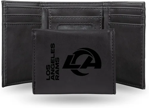Vista 16 de Rico Industries Billetera marrón con grabado láser de la NFL, Baltimore Ravens, Trifold