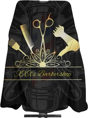 Vista 30 de Capa de peluquero personalizada, Capa de salón para corte de pelo personalizada para hombres