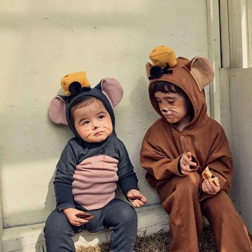 Vista 6 de Disfraz de ratón, disfraz de elefante para bebés, niños, disfraz de Halloween, disfraz de orejas