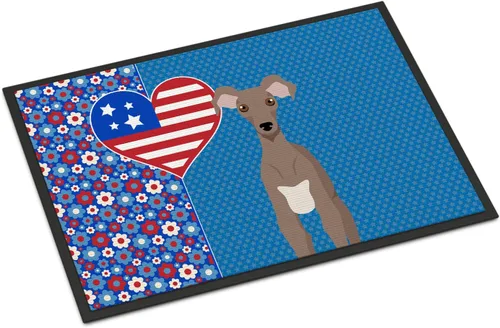 Vista 190 de Caroline's Treasures WDK5119JMAT Airedale Terrier USA - Tapete para interiores o exteriores, 24 x 36 pulgadas, tapete para puerta delantera