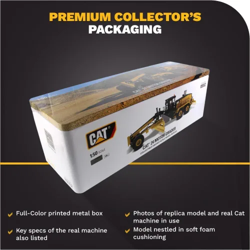 Vista 6 de Diecast Masters Motoniveladora Caterpillar 24 - Serie High Line Escala 1/50