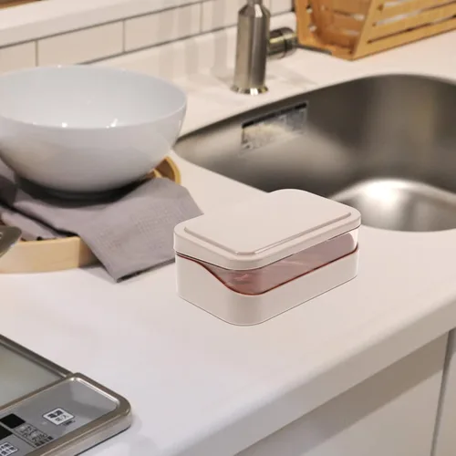 Vista 9 de DOITOOL Soporte para jabón con tapa, barra de jabón, contenedor y protector para baño, cocina, fregadero, ducha, bañera, caja abatible con drenaje