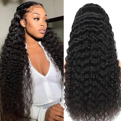Vista 34 de Pelucas de cabello humano con encaje frontal lacio HD transparentes de 13 x 4, color degradado Ombre, onda profunda de 4/27, pelucas de encaje