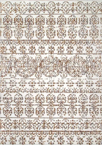 Vista 3 de nuLOOM Alfombra de transición a rayas Florencia, 4x6, beige