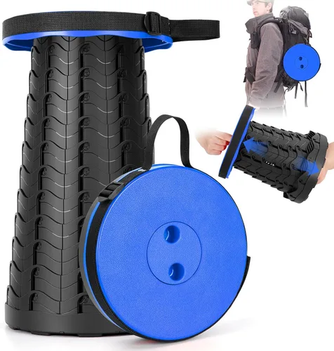 Vista 14 de Qiguet Taburete plegable, silla plegable, silla portátil mejorada con capacidad de carga de 400 libras, taburete portátil para camping, pesca